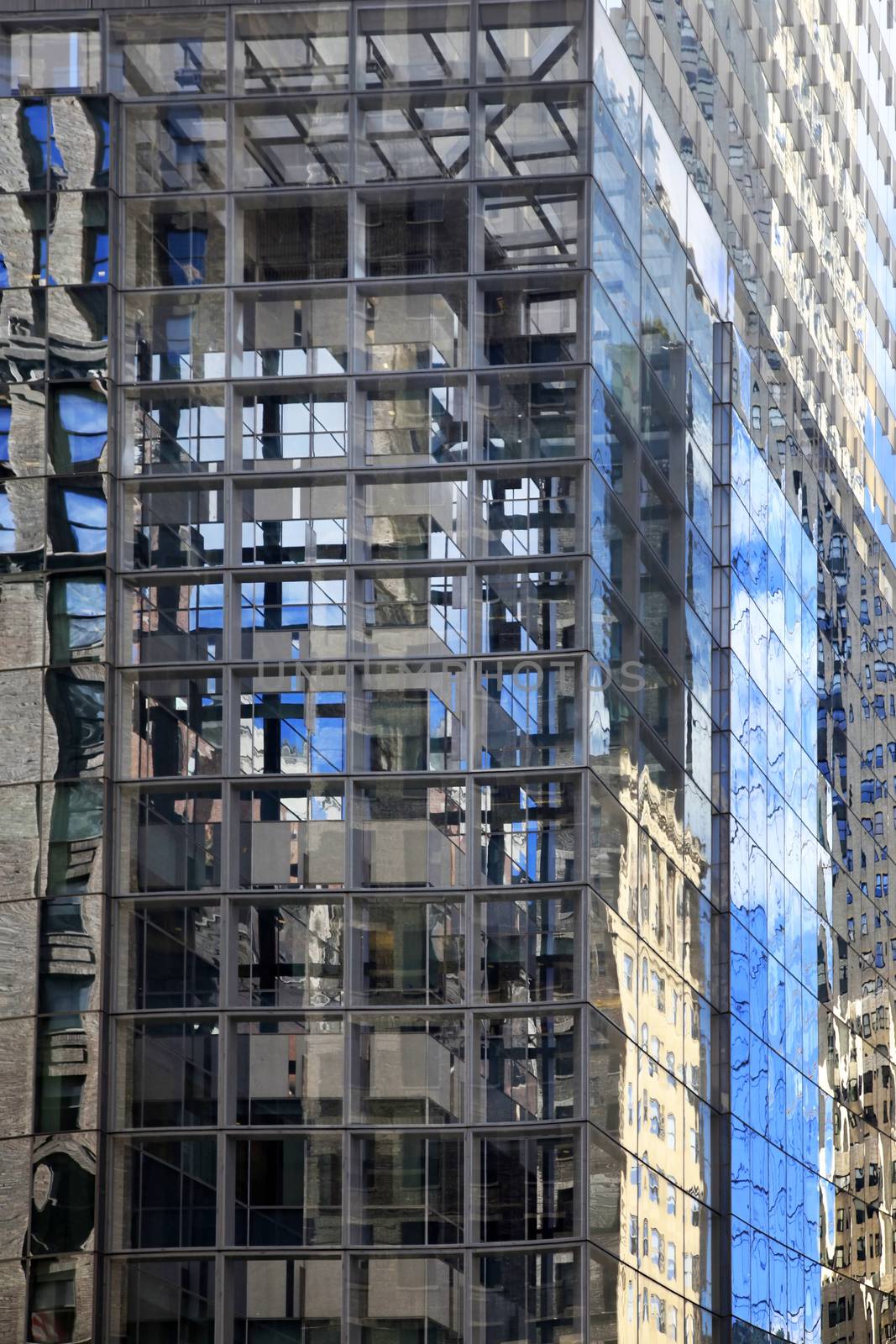 High buildings in New York. Manhattan