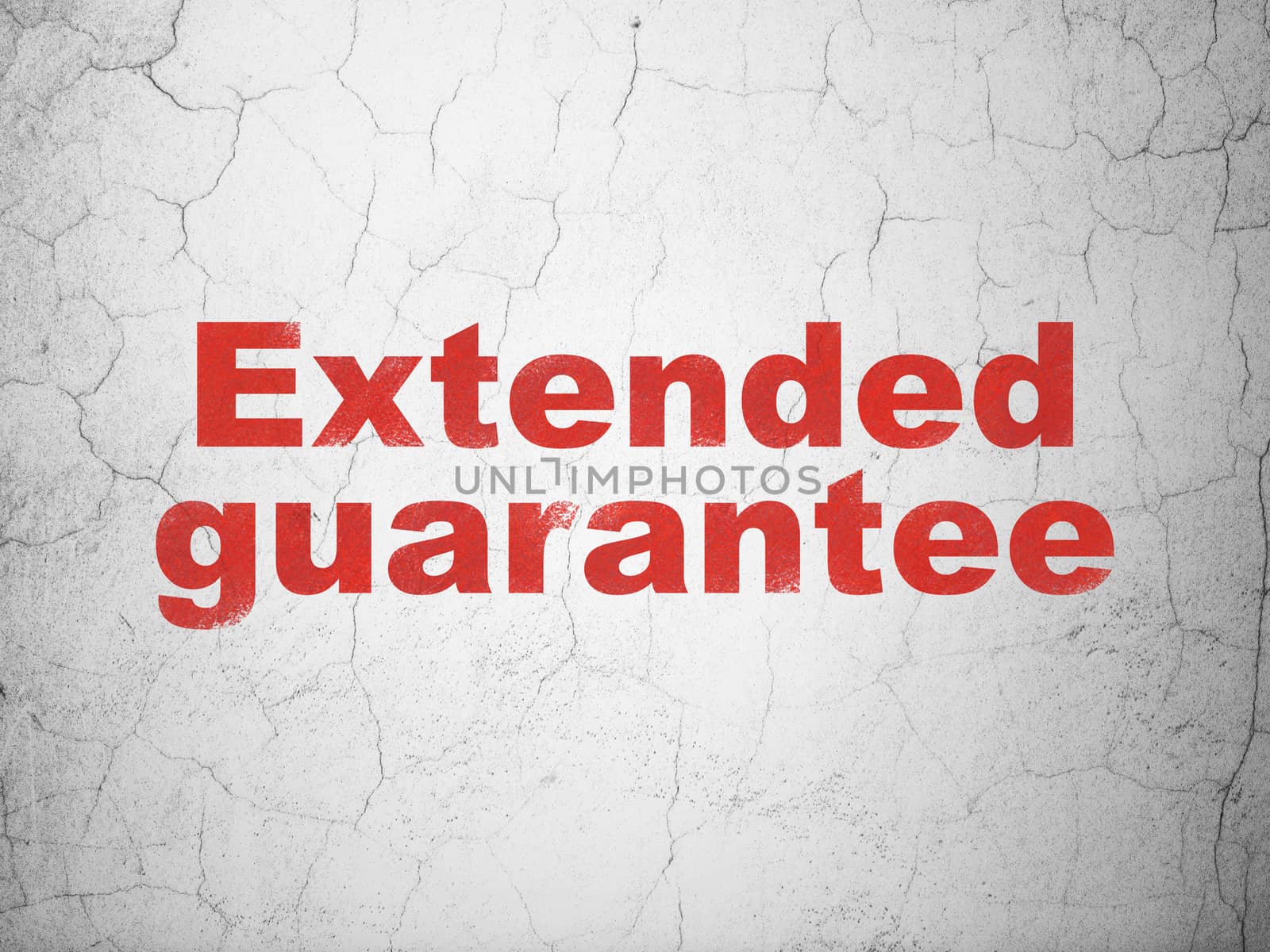 Insurance concept: Extended Guarantee on wall background by maxkabakov