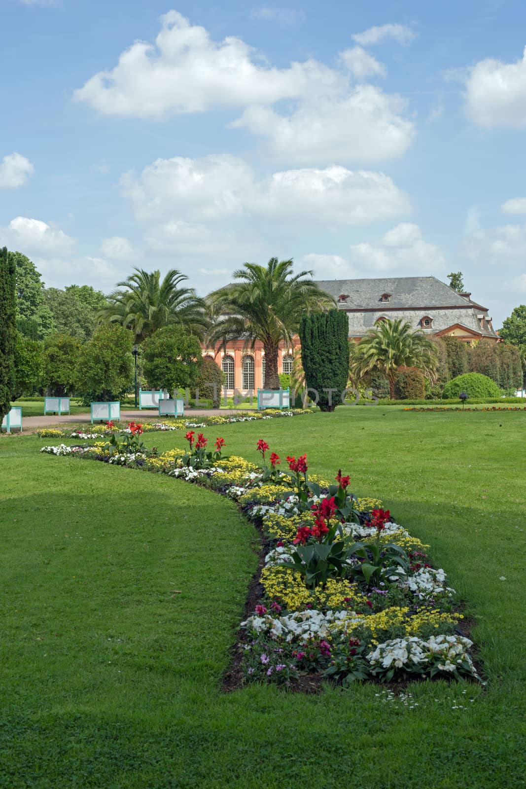 Orangerie garden in Darmstadt (Hesse, Germany)