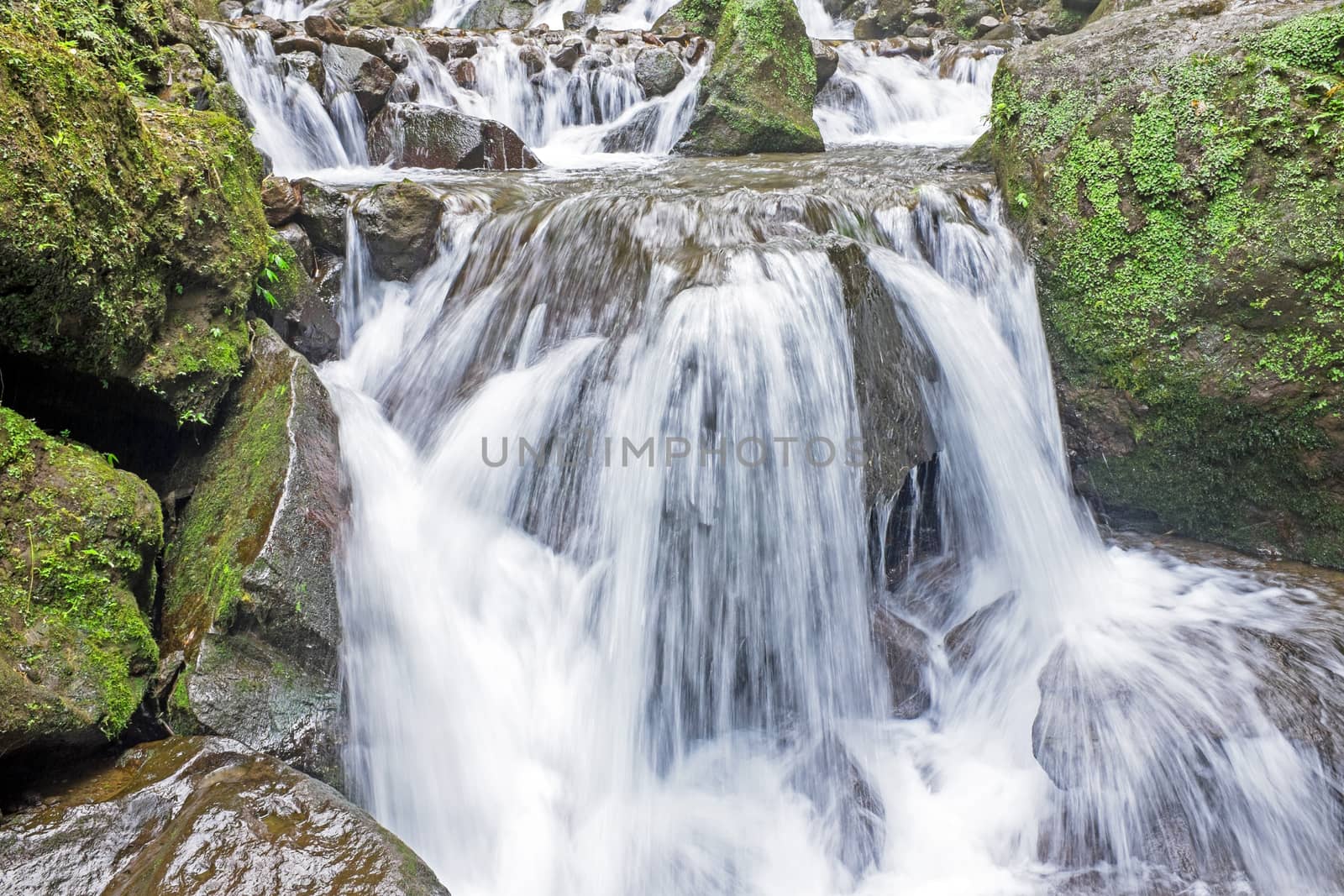 Waterfall in tropical area of Jogjakarta Indonesia