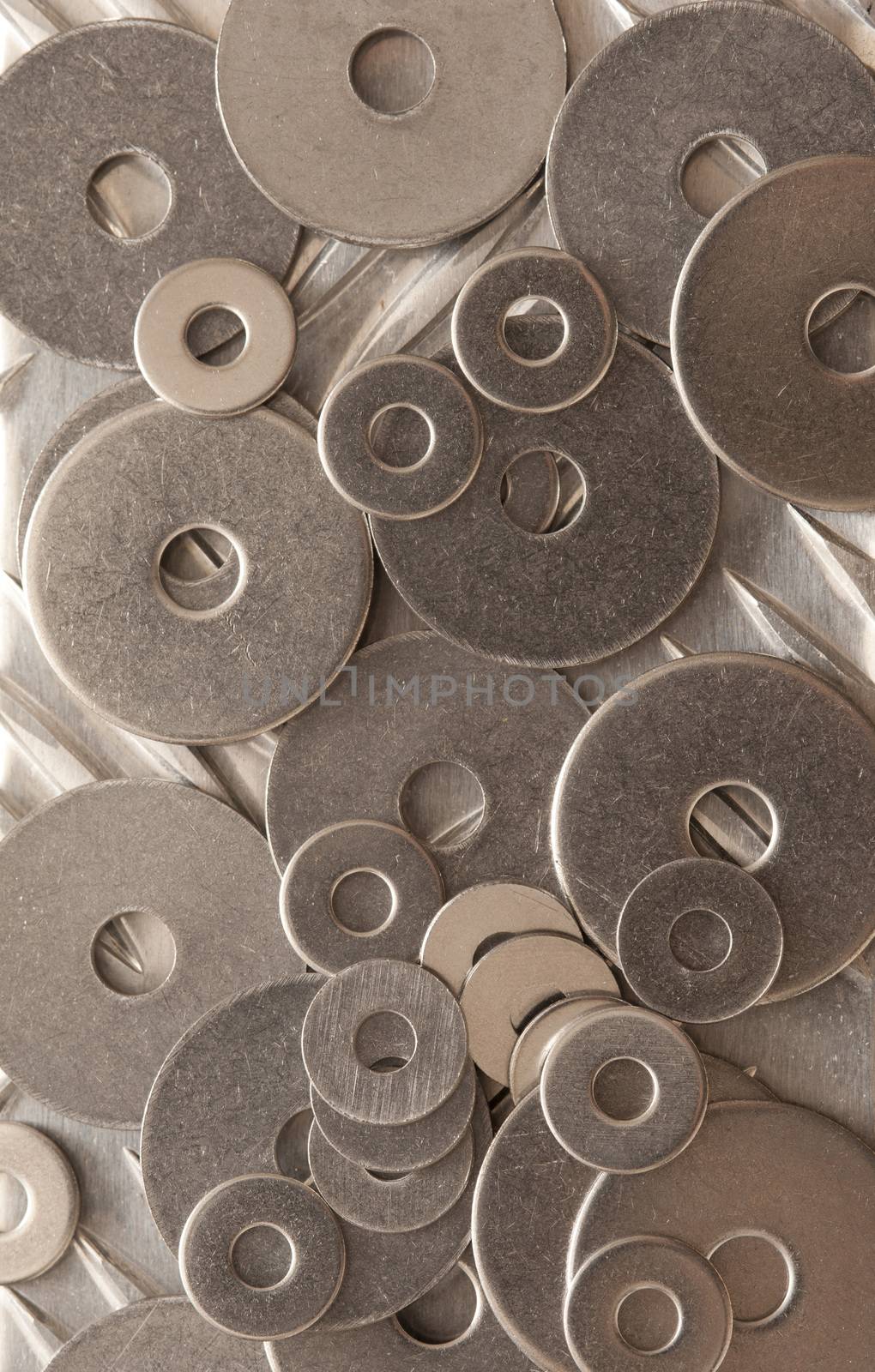 Background abstract pattern of washers by stockarch