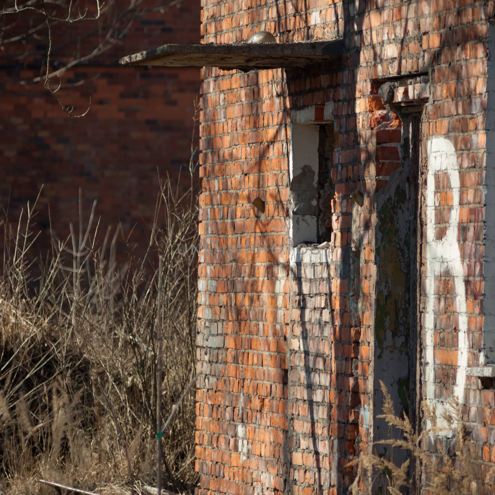 ruins of a very heavily polluted industrial factory, industrial series