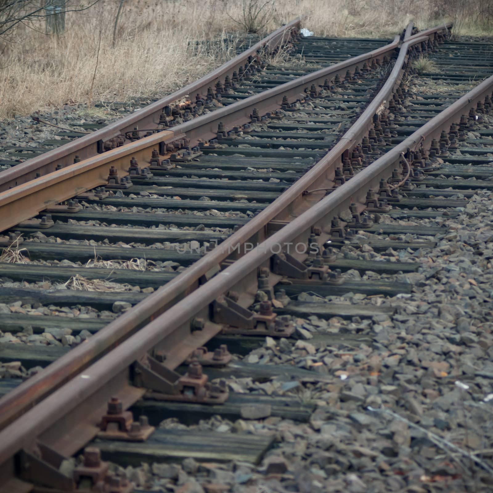 view of the railway track on a sunny day