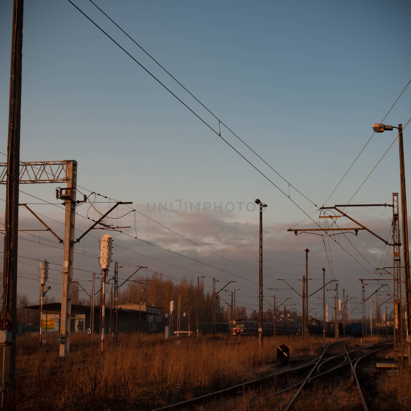 view of the railway track on a sunny day