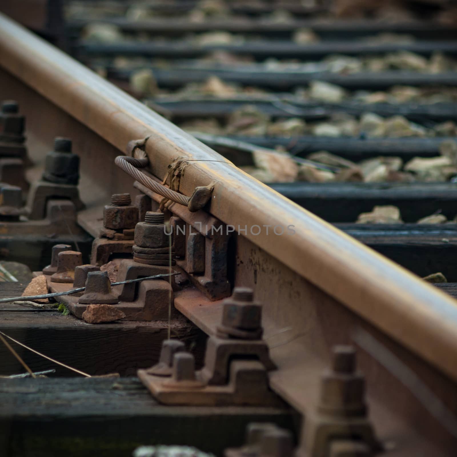 view of the railway track on a sunny day