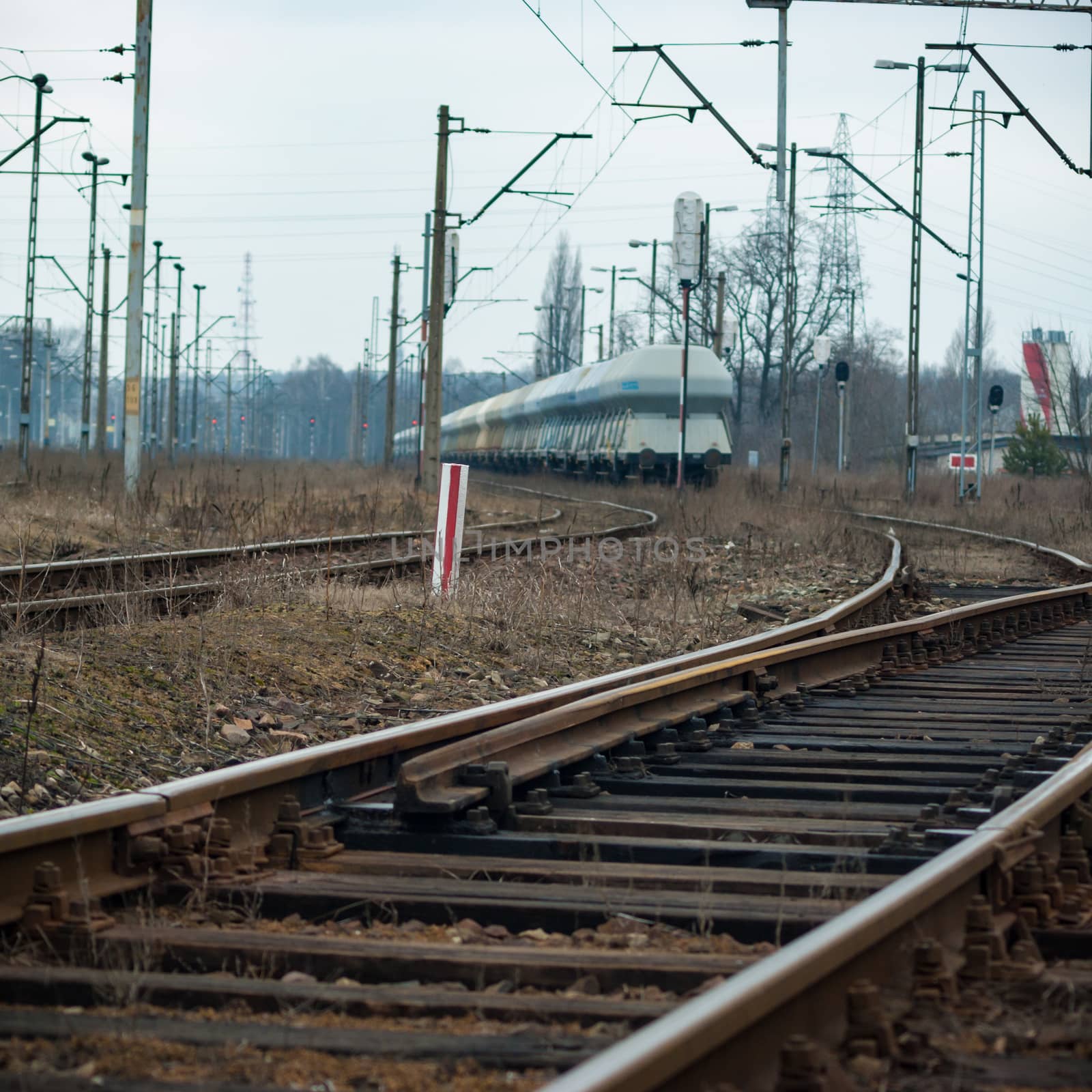 view of the railway track on a sunny day