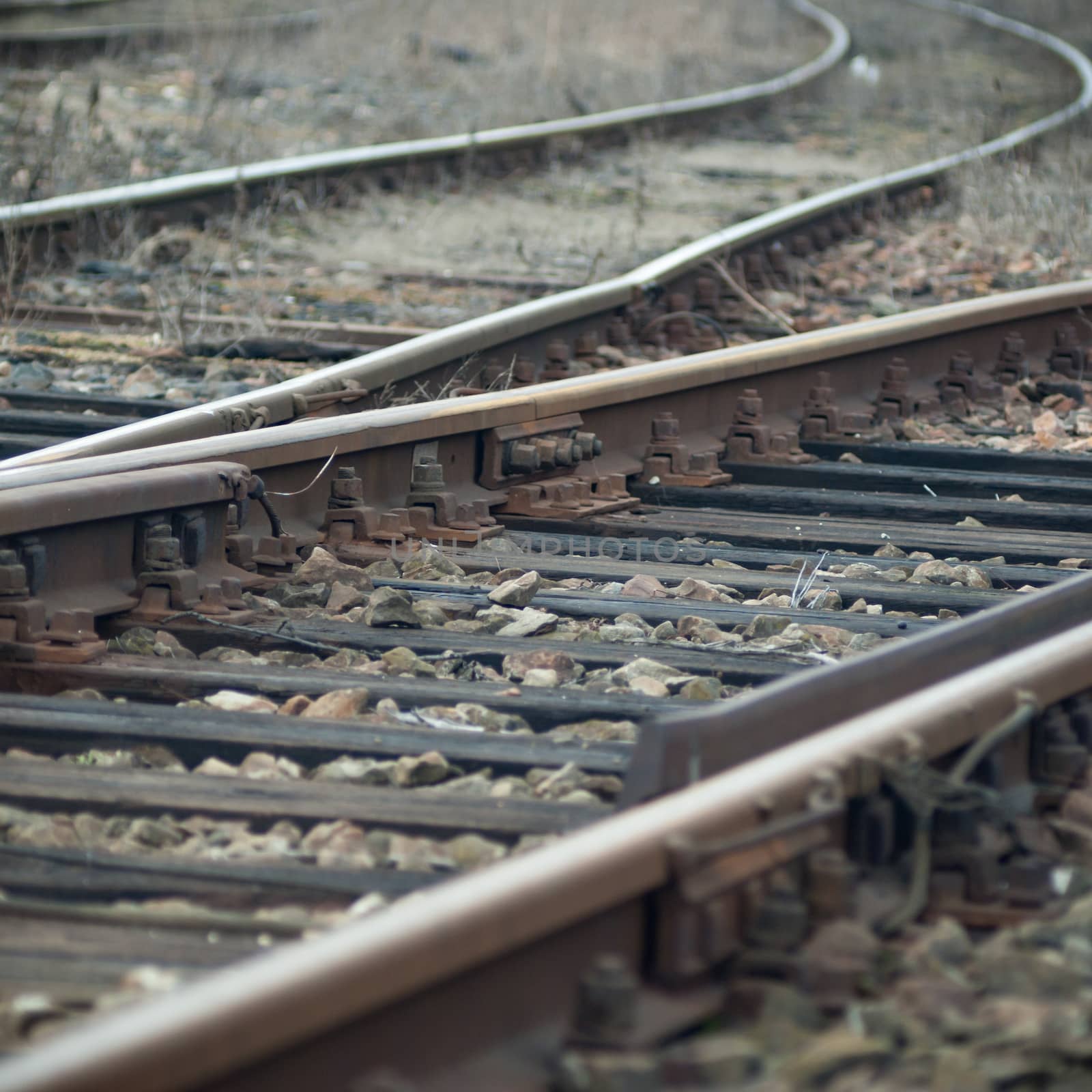 view of the railway track on a sunny day