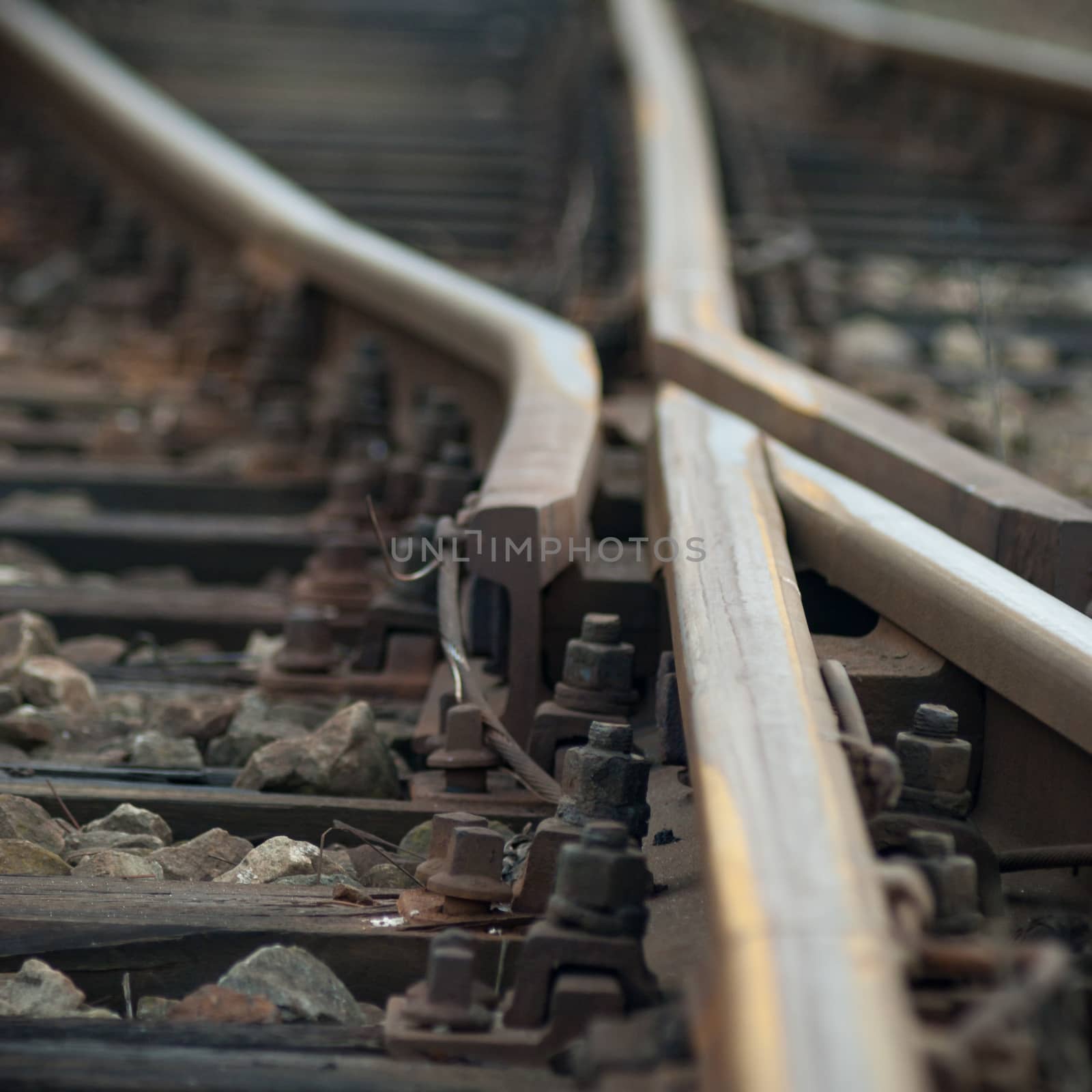 view of the railway track on a sunny day