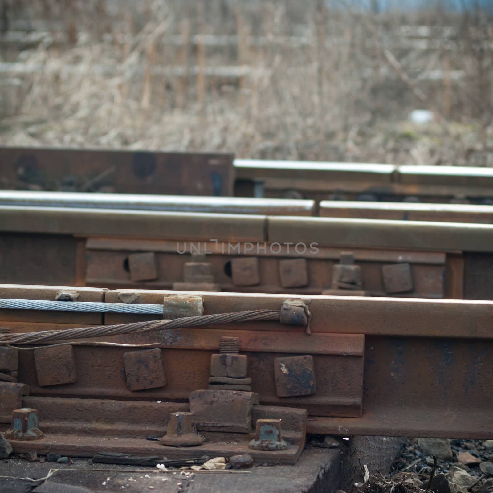view of the railway track on a sunny day
