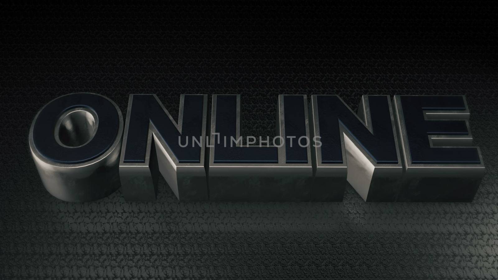 Metal 3D Text ONLINE with reflection and light