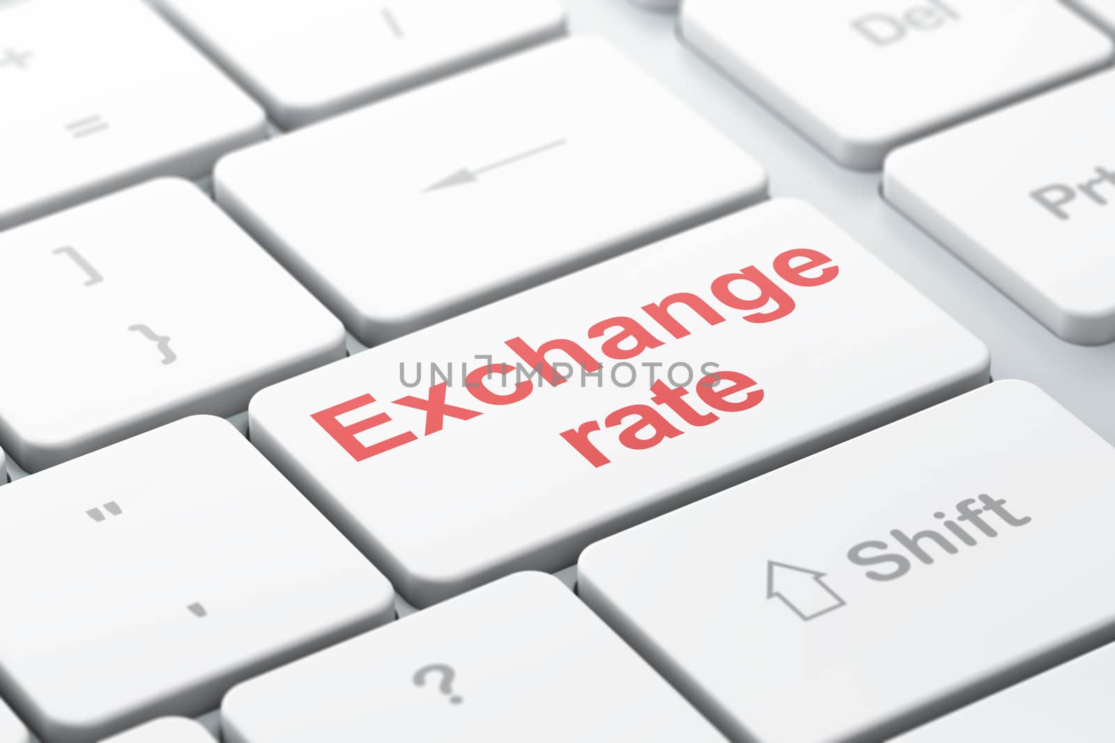 Currency concept: Exchange Rate on computer keyboard background by maxkabakov