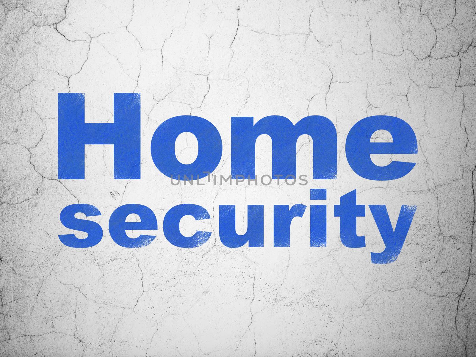 Security concept: Home Security on wall background by maxkabakov