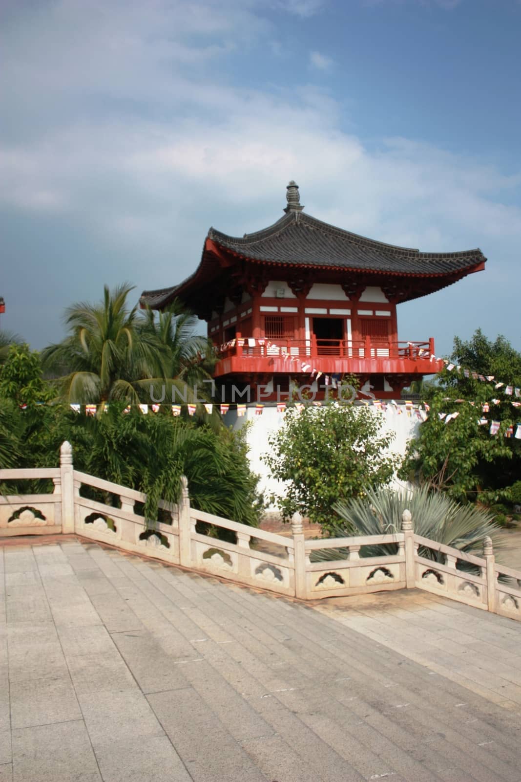 Buddhist temple in the religious center of Nanshan district on Hainan island in China