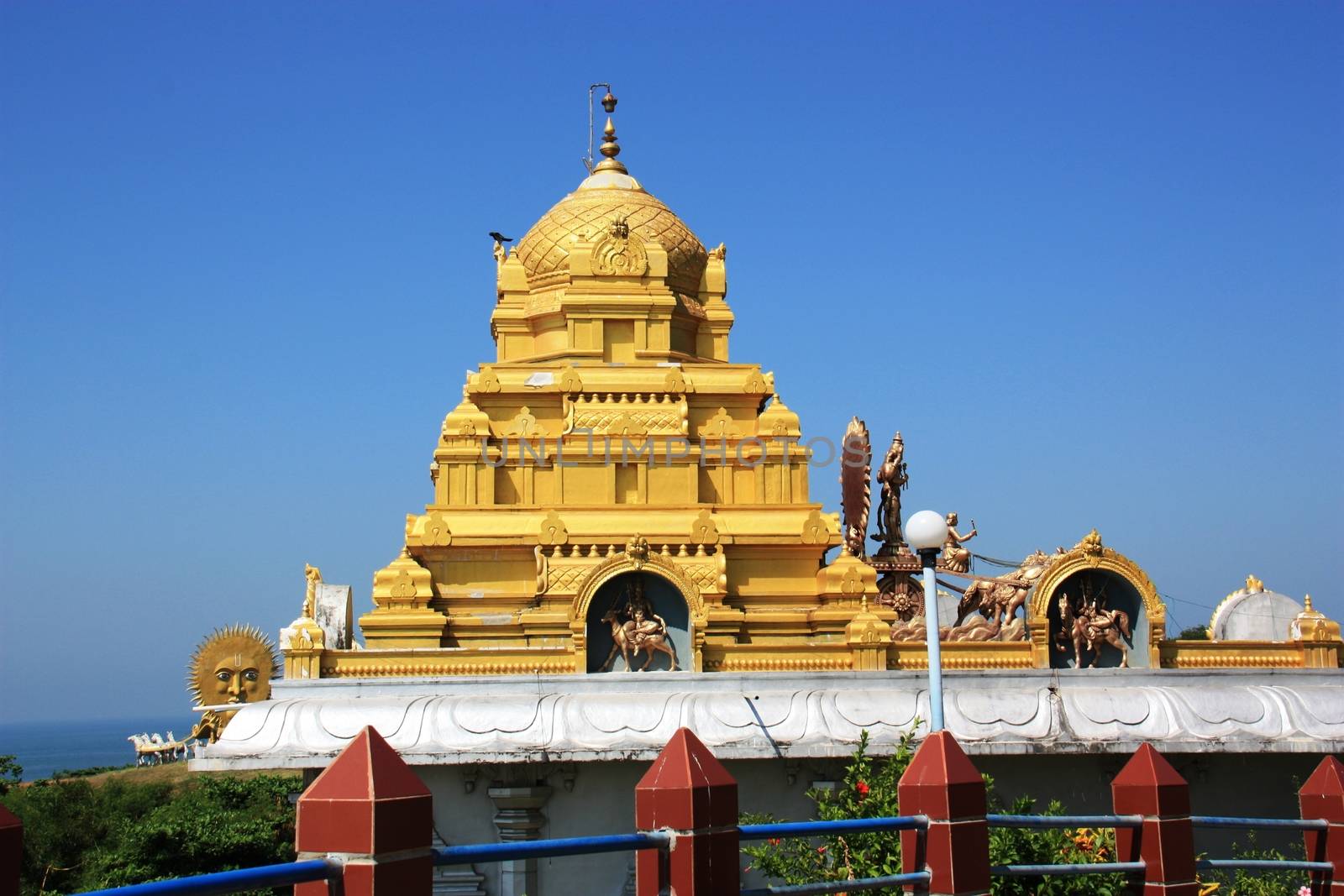 Golden temple Sivav temple complex of Murudeshwara in Gokarna in India