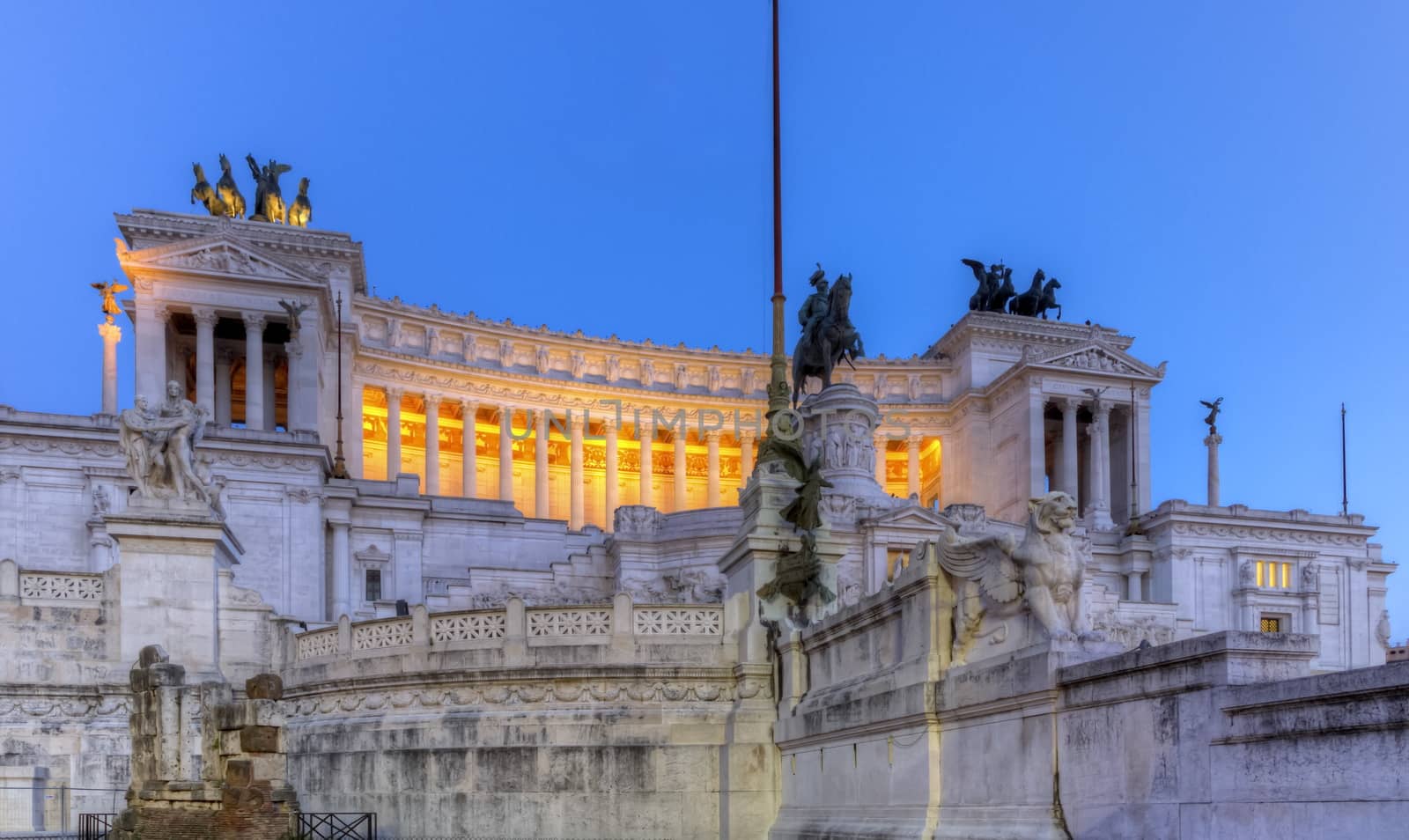 National Monument to Victor Emmanuel II, Altar of the Fatherland, Altare della Patria, in Rome, Italy by Elenaphotos21