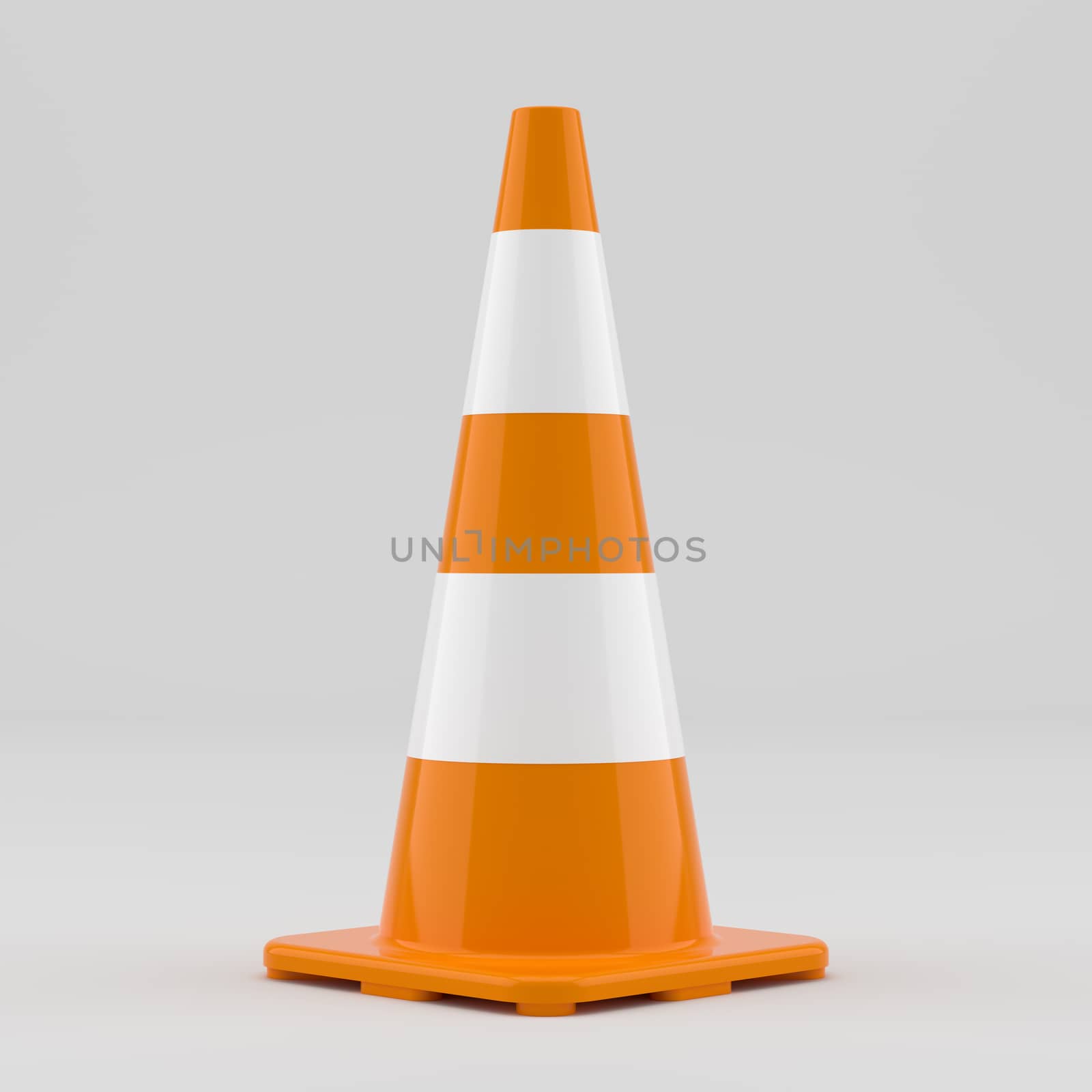 Orange traffic cone by cherezoff