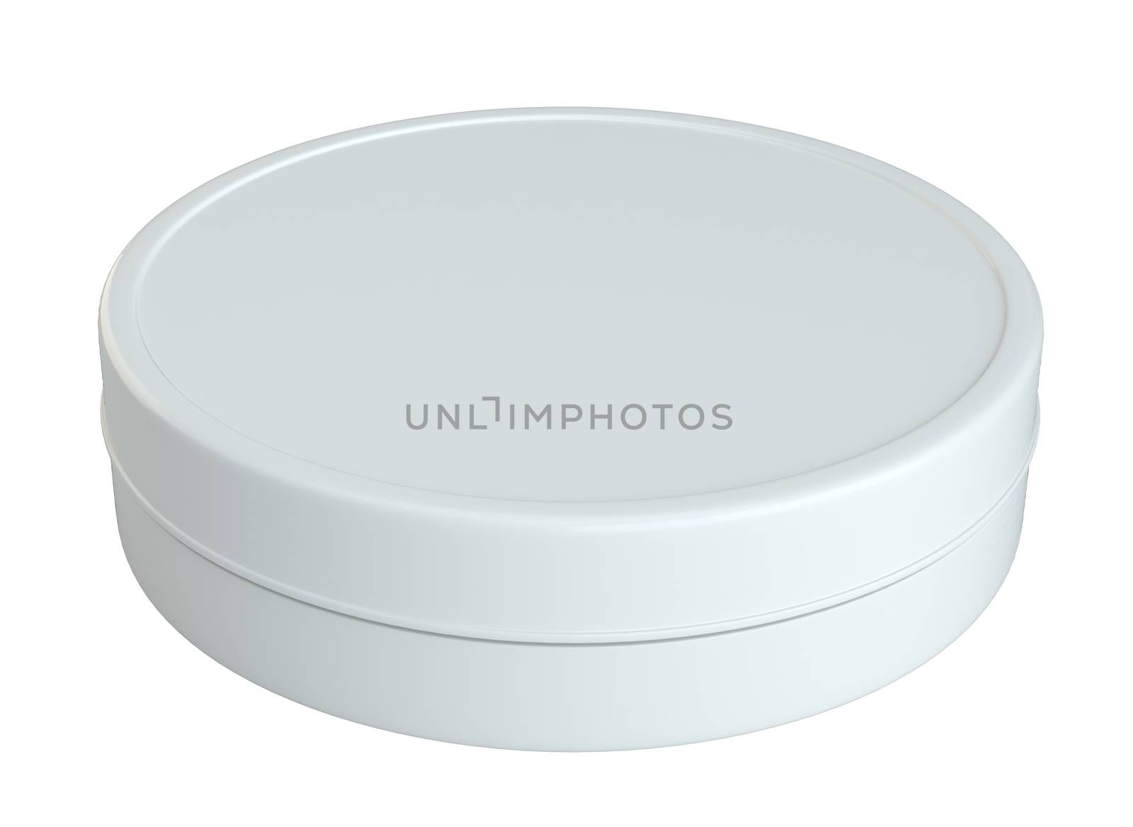 Product Packing. Empty White Clean Closed Cream Can. On White Background Isolated. For Your Design. 3D Illustration