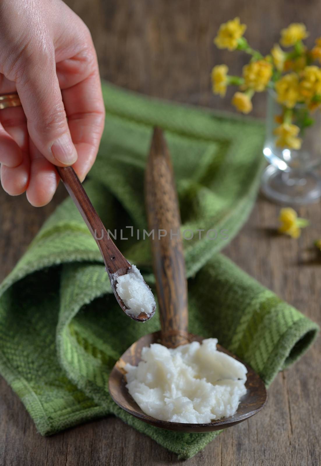 coconut oil on the spoon by mady70