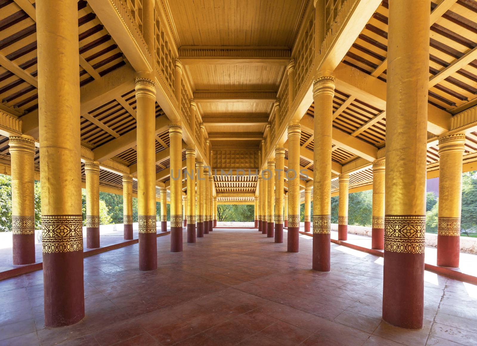Corridor in Mandalay Palace  by cozyta