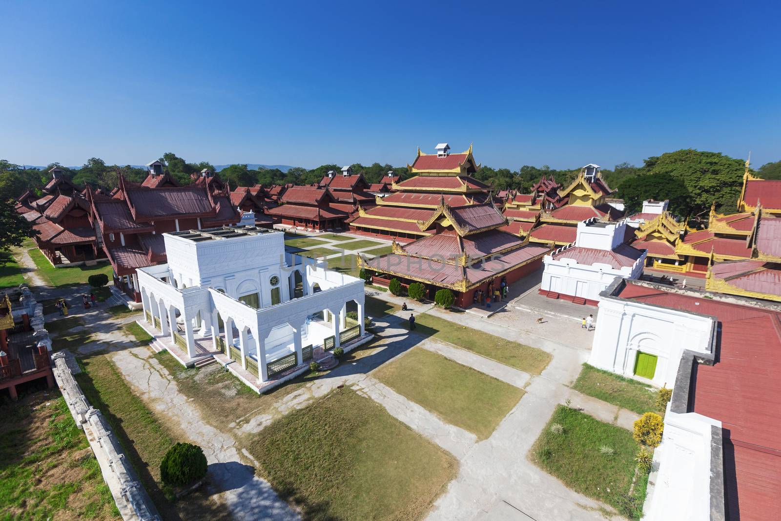 Mandalay Palace Aerial View by cozyta