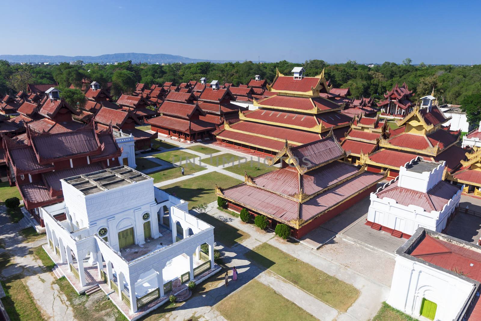 Mandalay Palace Aerial View , Myanmar landmark