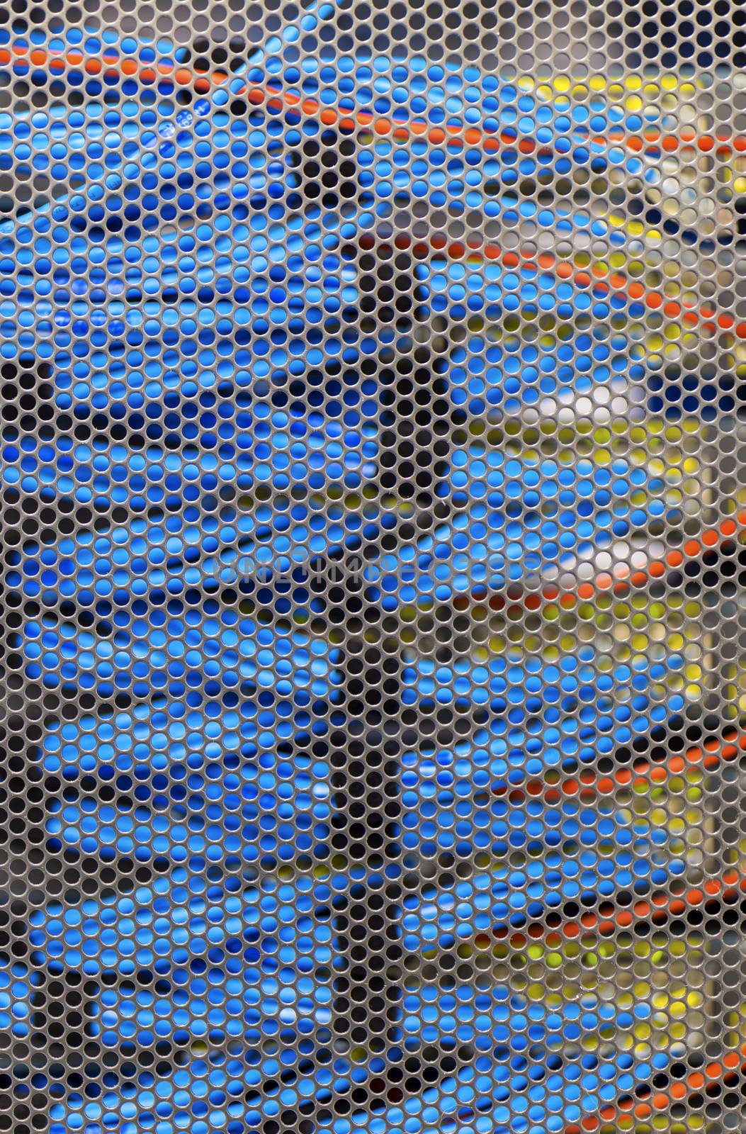 Lan cable in Cambridge Server Rack, foucs on the door