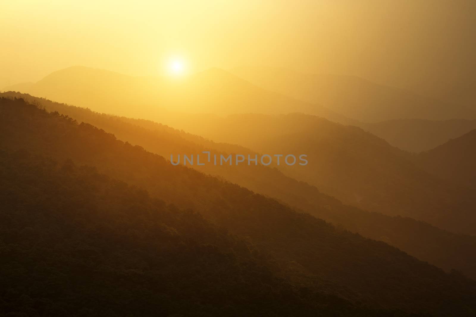 Tai Mo Shan sunset, hong kong famous mountain