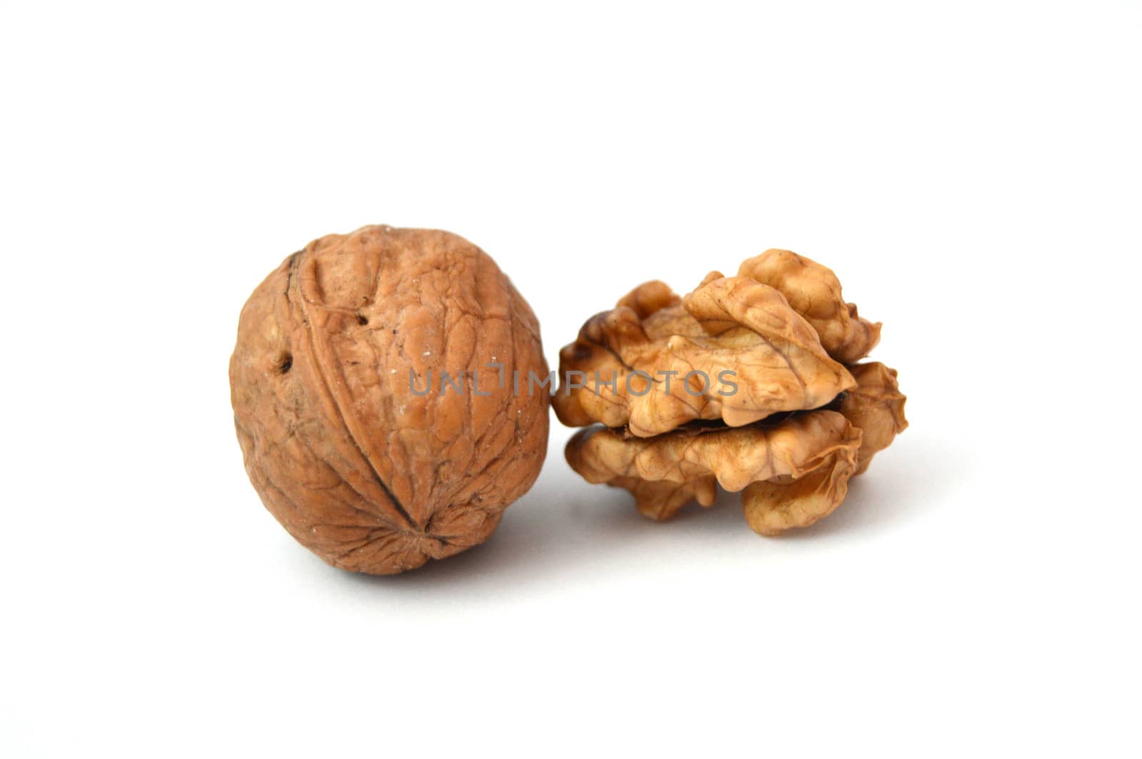 separated from the shell pecans