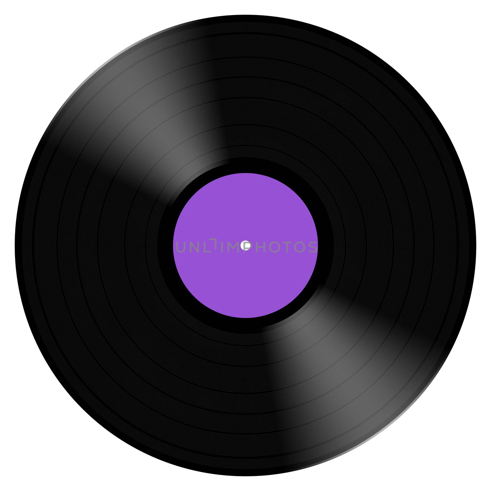2d illustration of a typical vinyl record