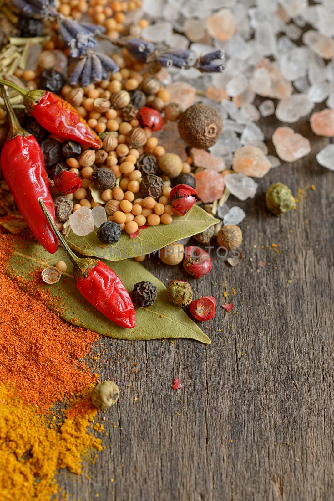 Ingredients for cooking on old wooden table