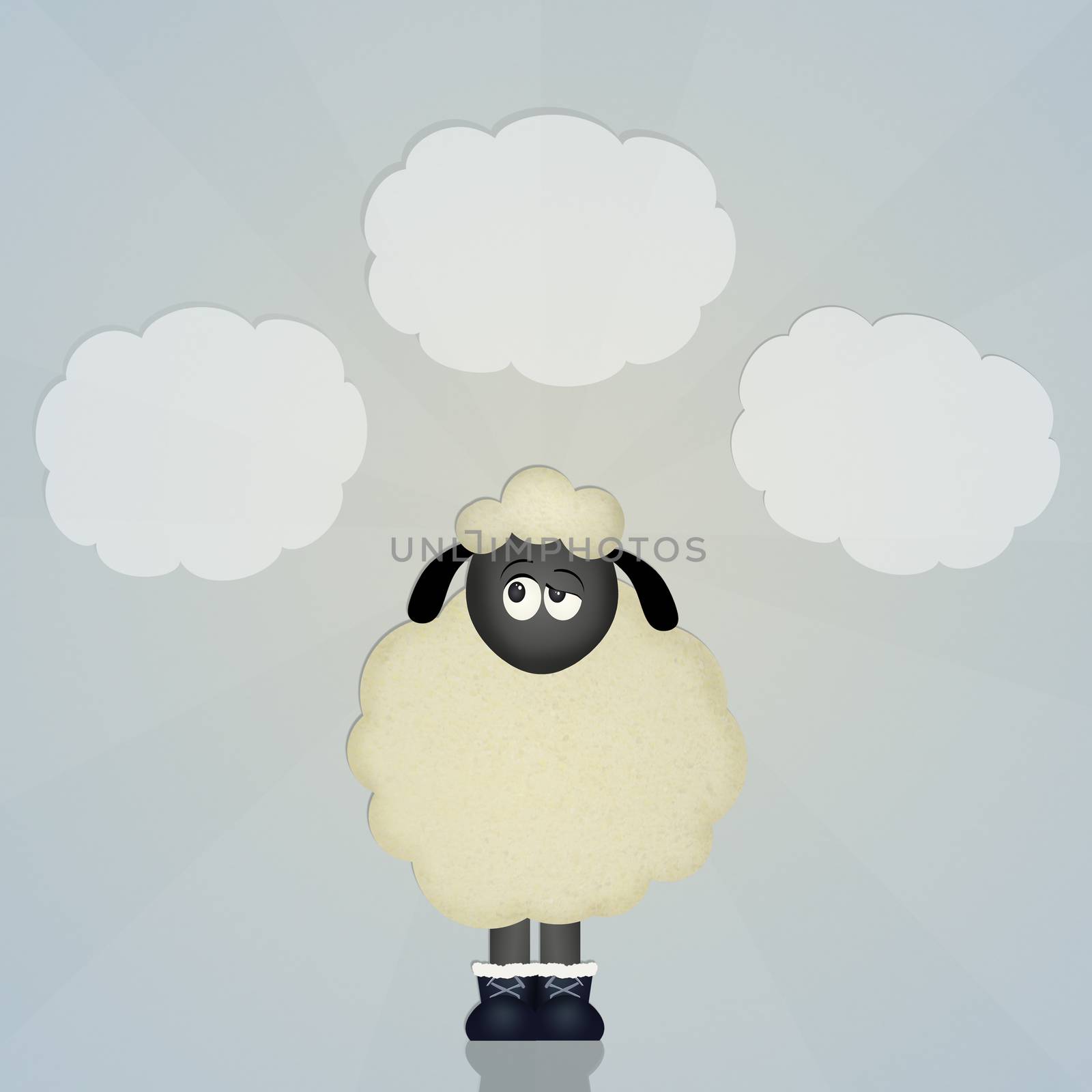 illustration of counting sheep