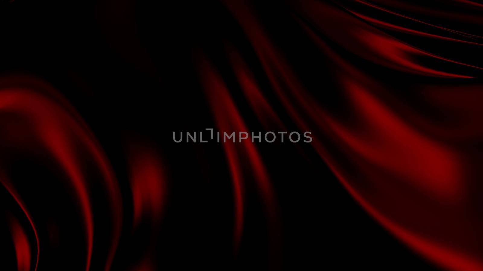 3D Illustration Abstract Red Background Silk Cloth