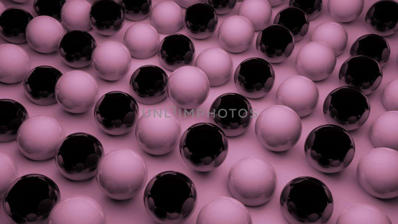 Realistic balls lie on the floor. 3D rendered