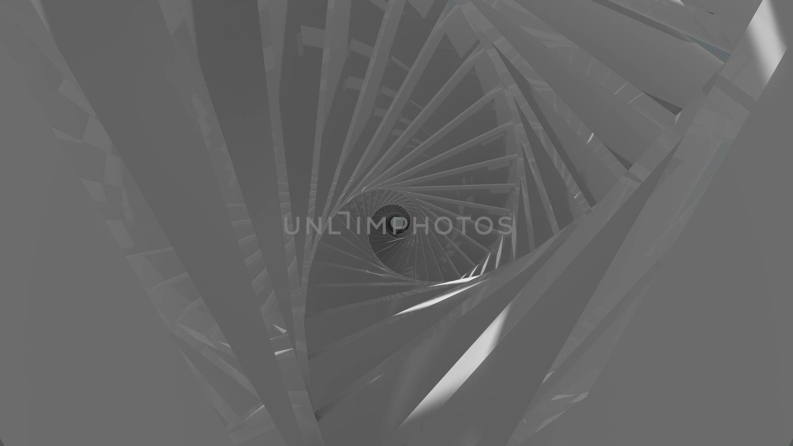 Abstract background with spiral tunnel. 3d rendering