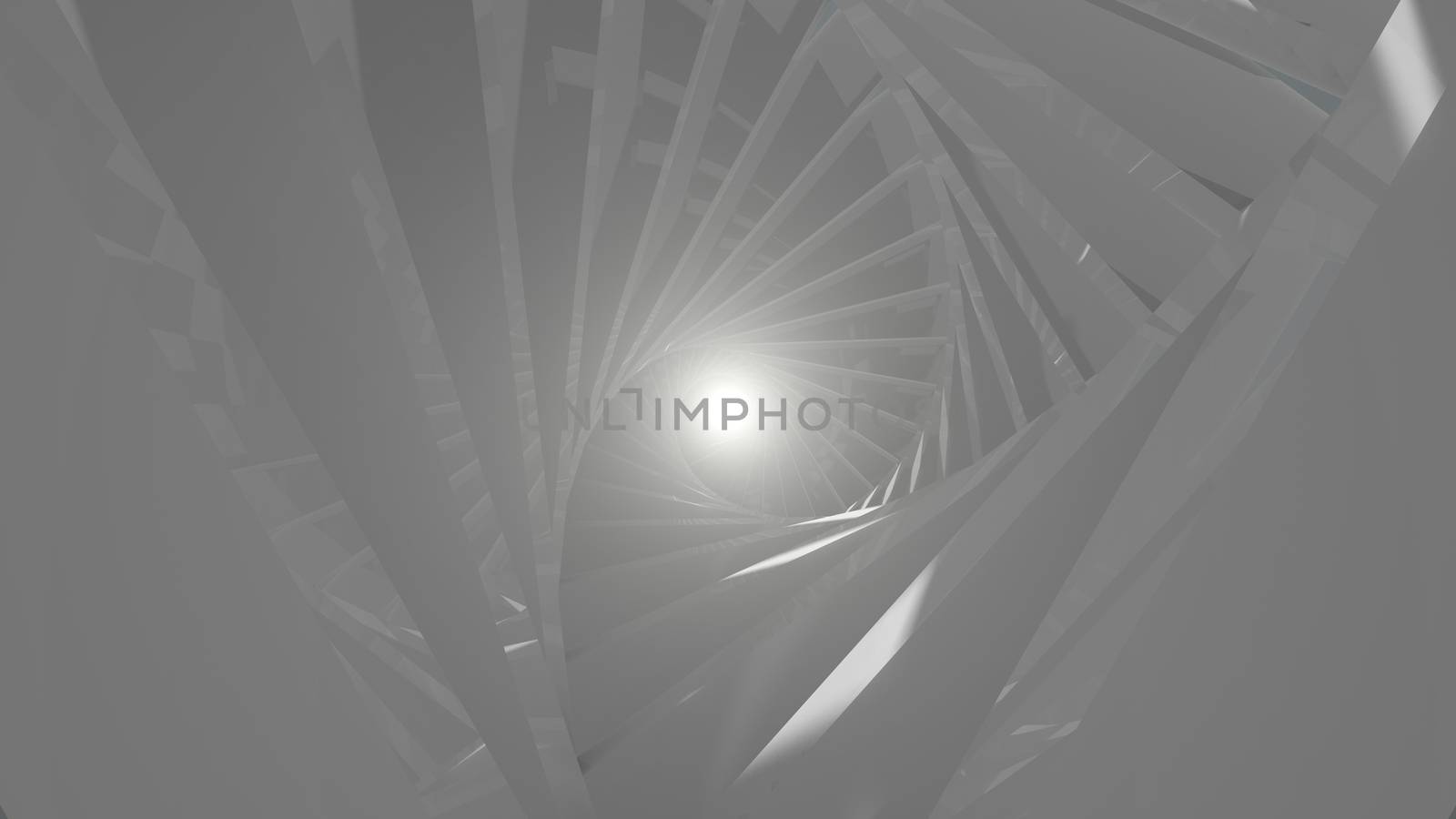 Abstract background with spiral tunnel. 3d rendering