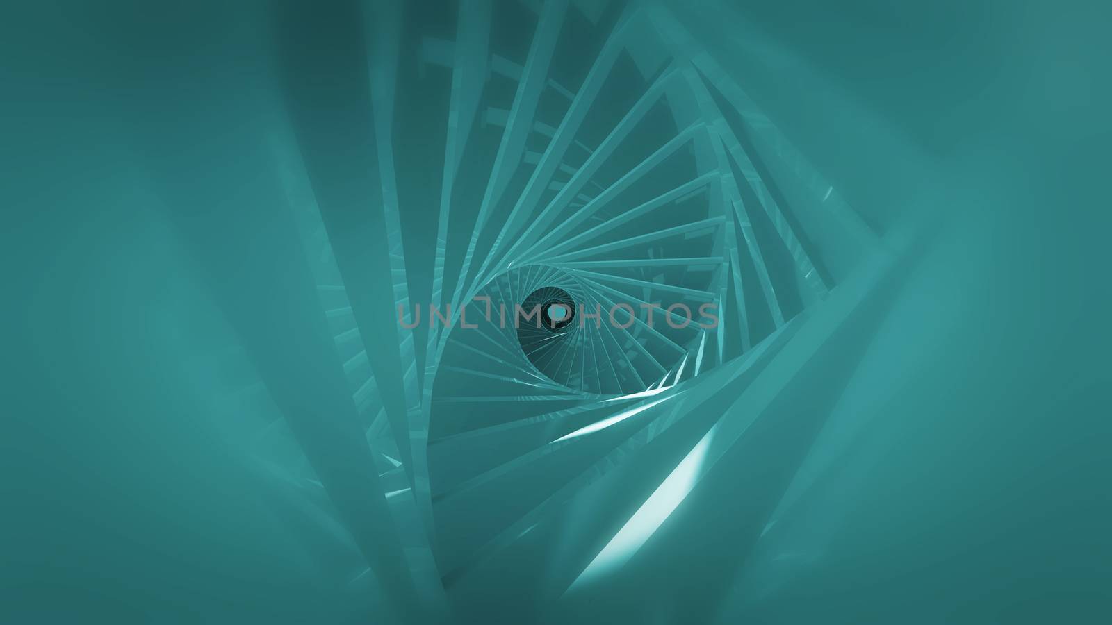 Abstract background with spiral tunnel. 3d rendering