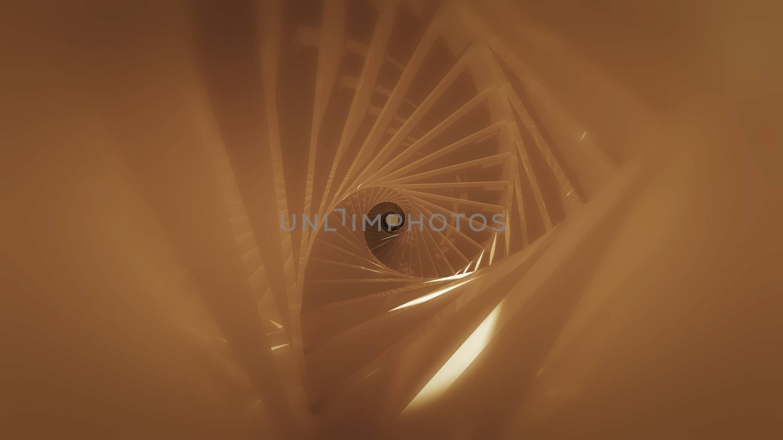 Abstract background with spiral tunnel. 3d rendering
