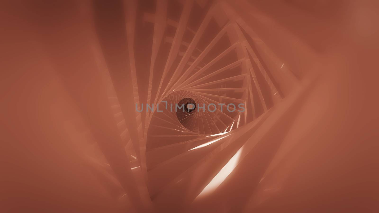 Abstract background with spiral tunnel. 3d rendering
