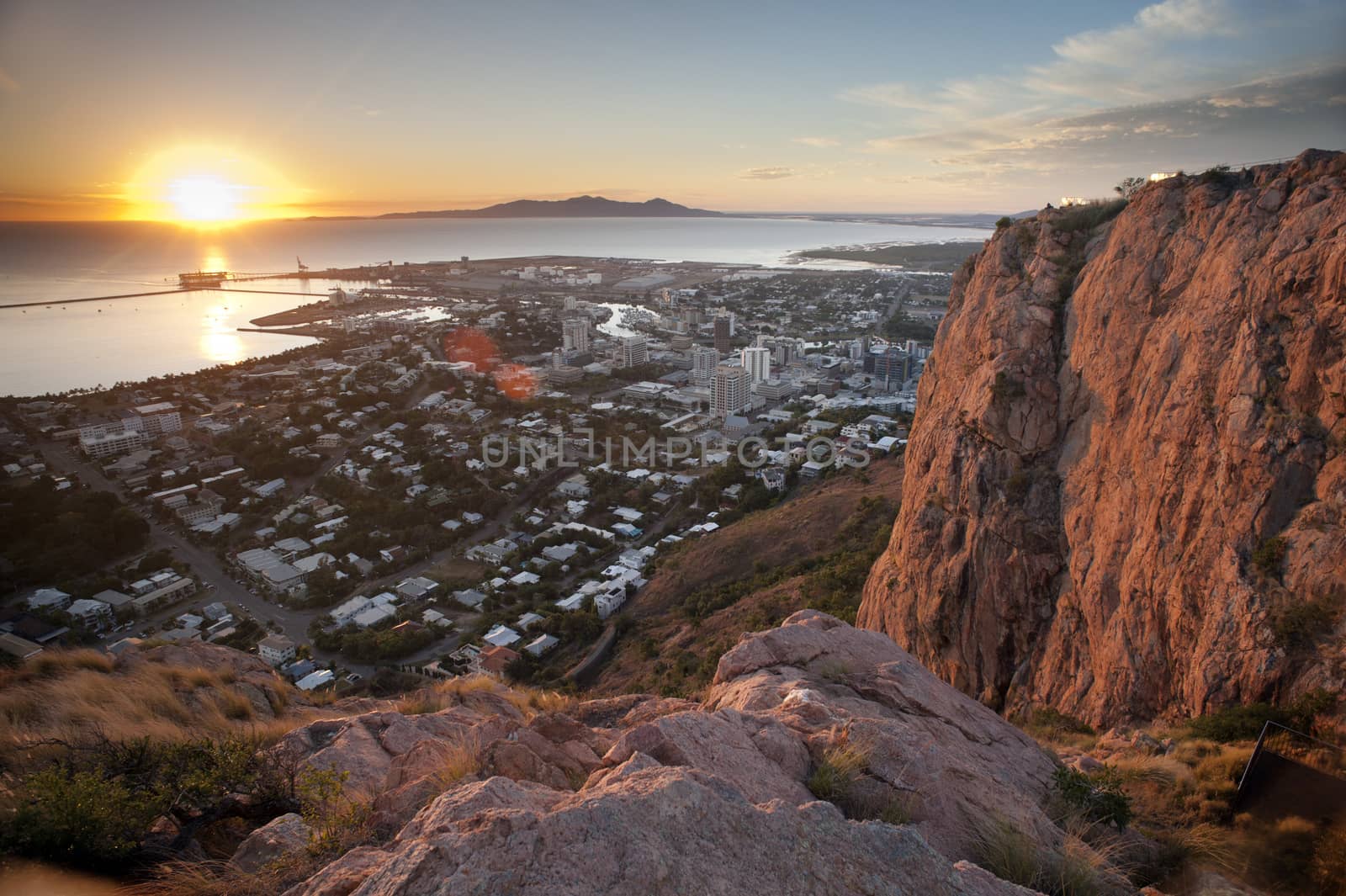 Sunrise over Townsville in Queensland by stockarch