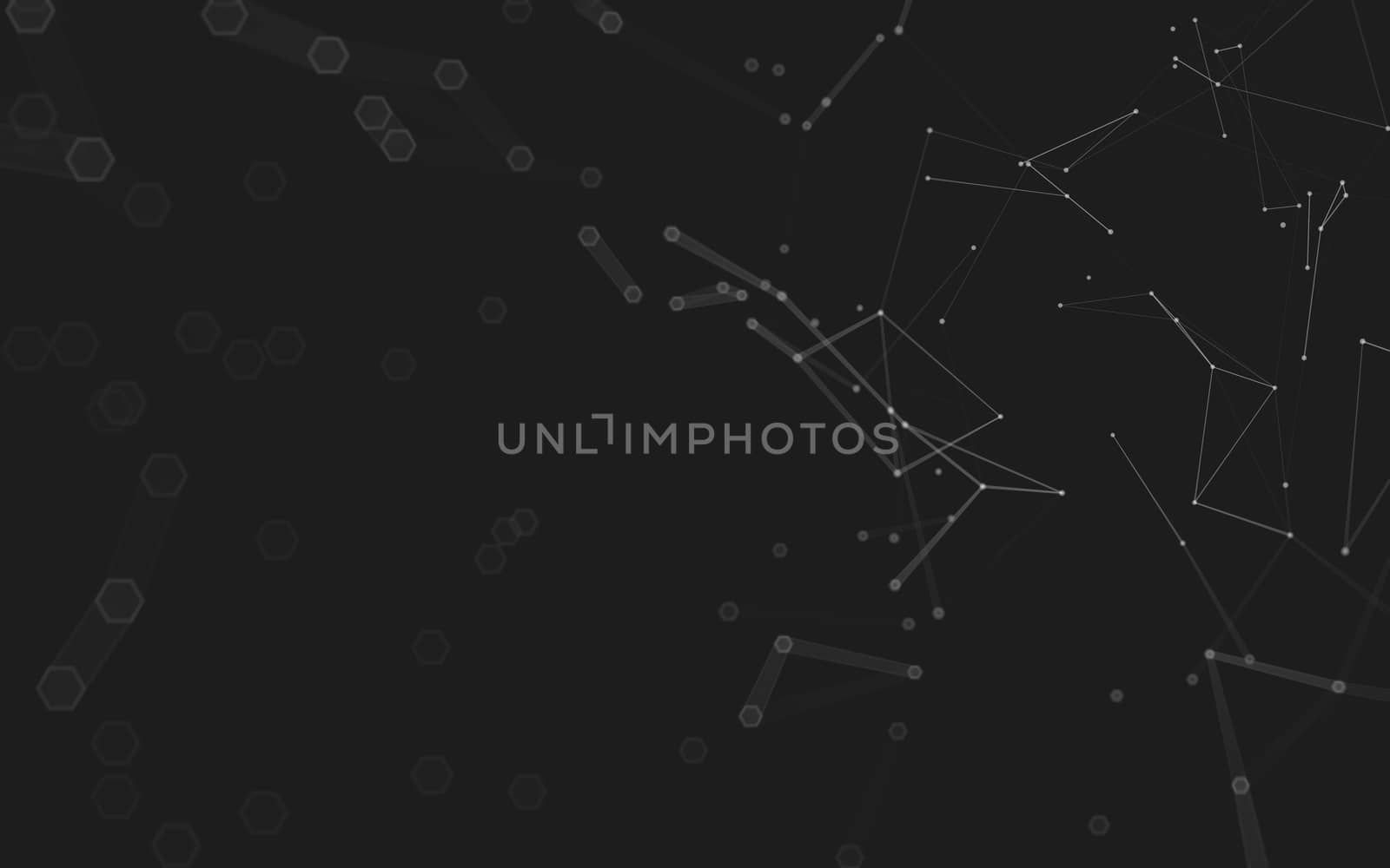 Abstract polygonal space low poly dark background, 3d rendering by teerawit