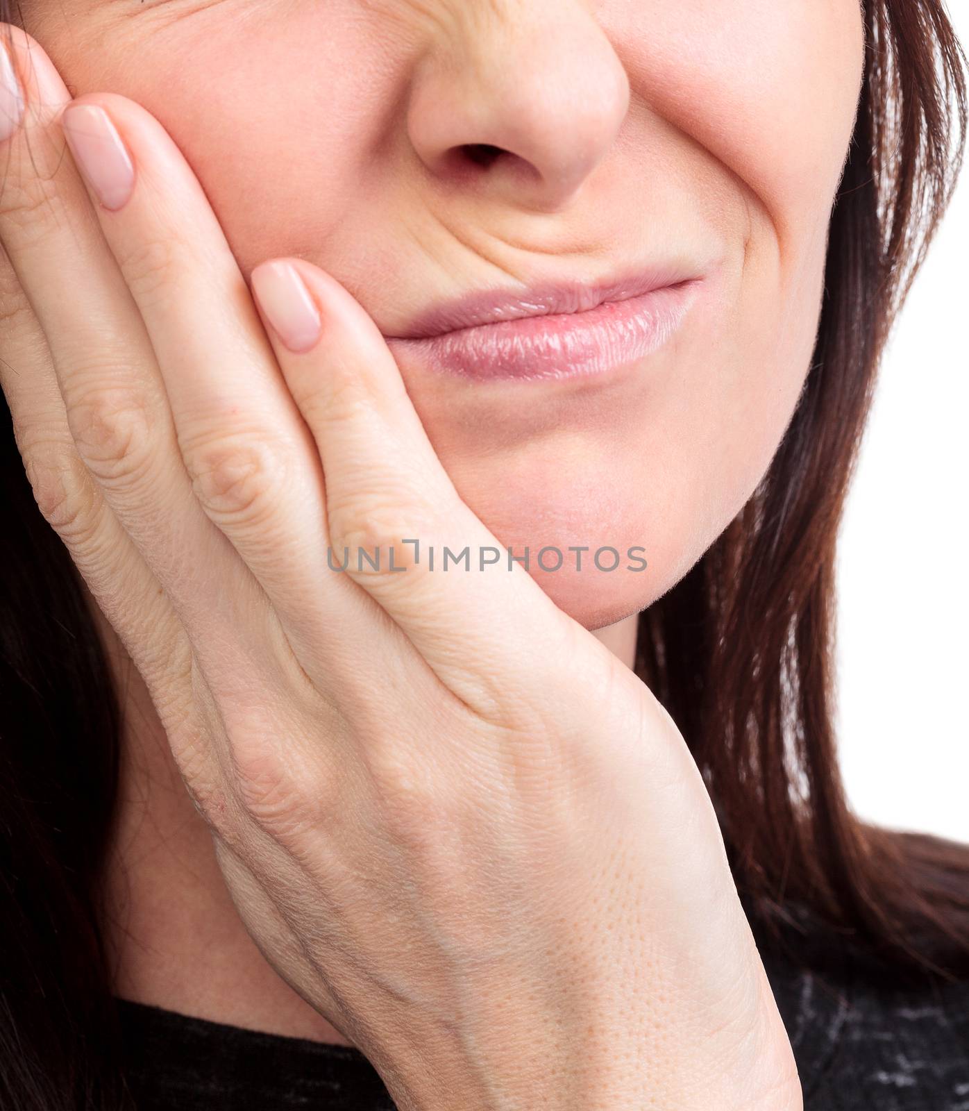 Woman with a toothpain