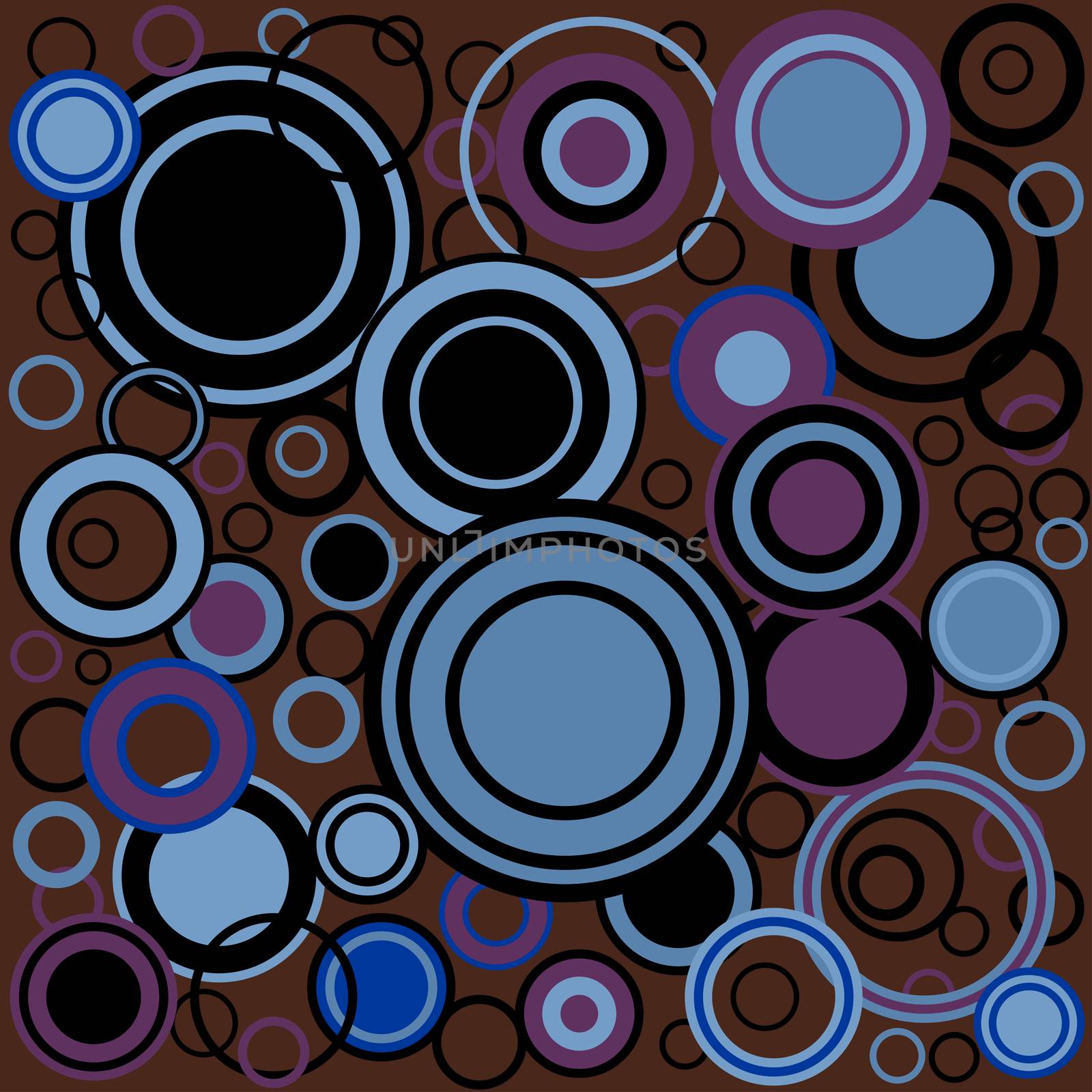 A background of retrograde circlesover a dark background.