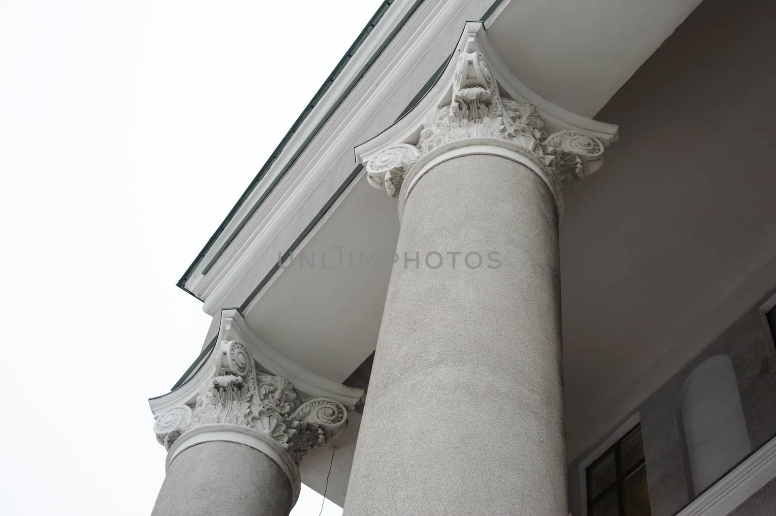 columns on the facade of the building by timonko