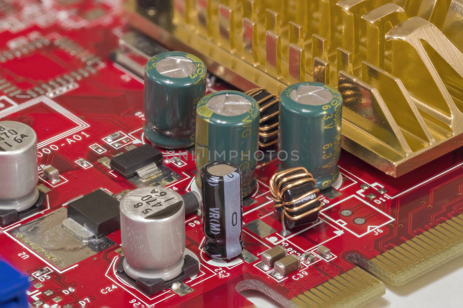 Electronic circuit board close up. Background can use the Internet, print advertising and design
