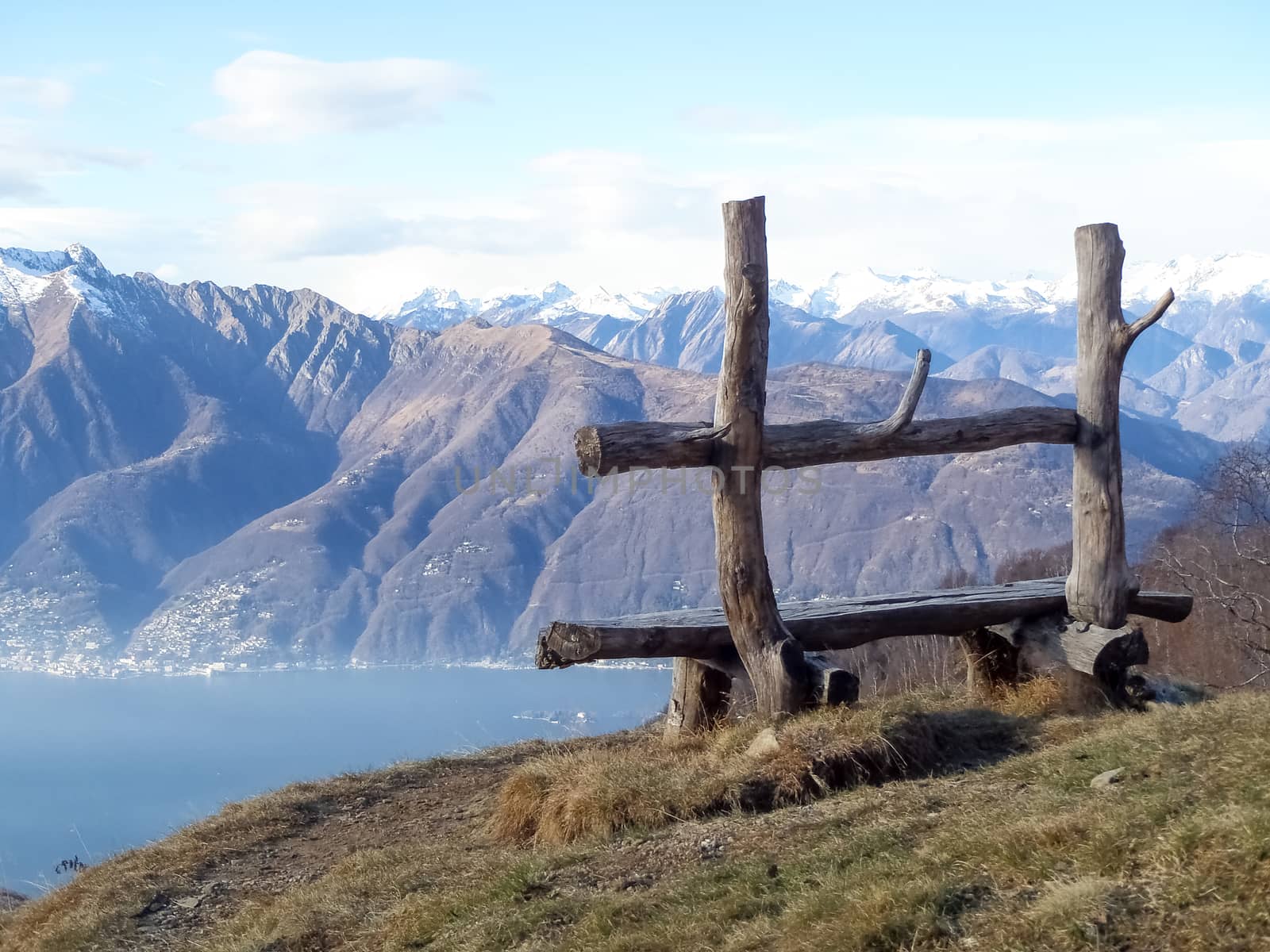 bench craft with lake view by mauro_piccardi