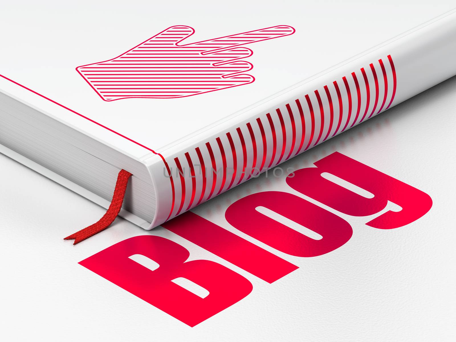Web design concept: book Mouse Cursor, Blog on white background by maxkabakov