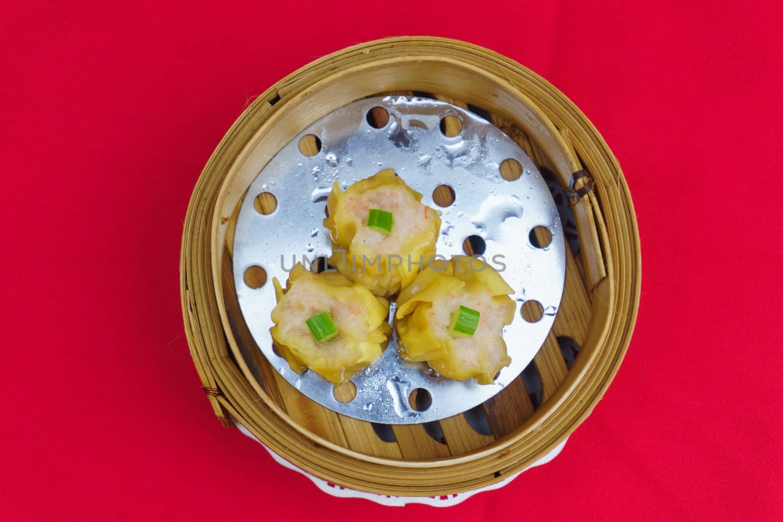 Various Dim Sum in Bamboo Steamed Bowl .