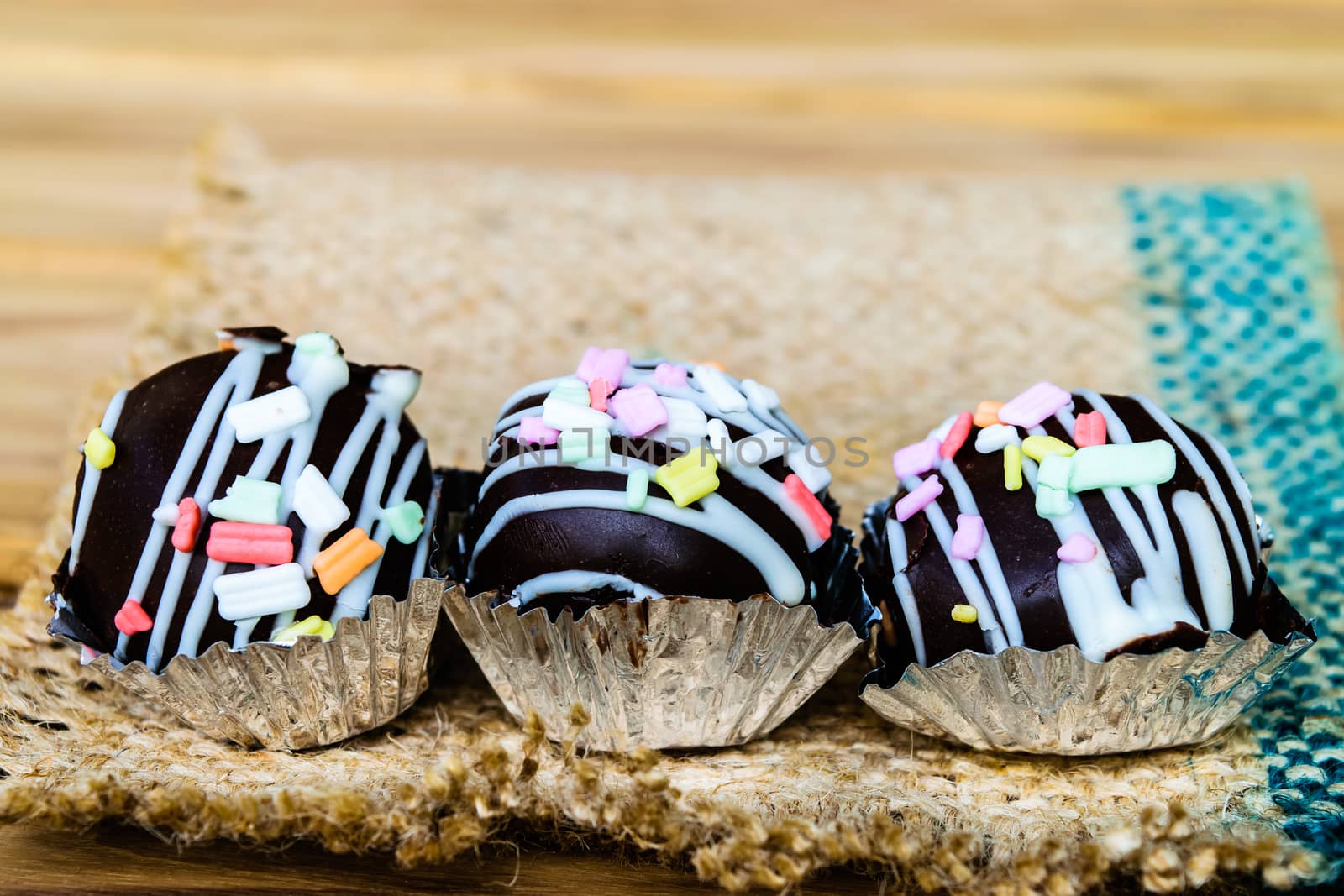 cake pop with coloured sprinkles