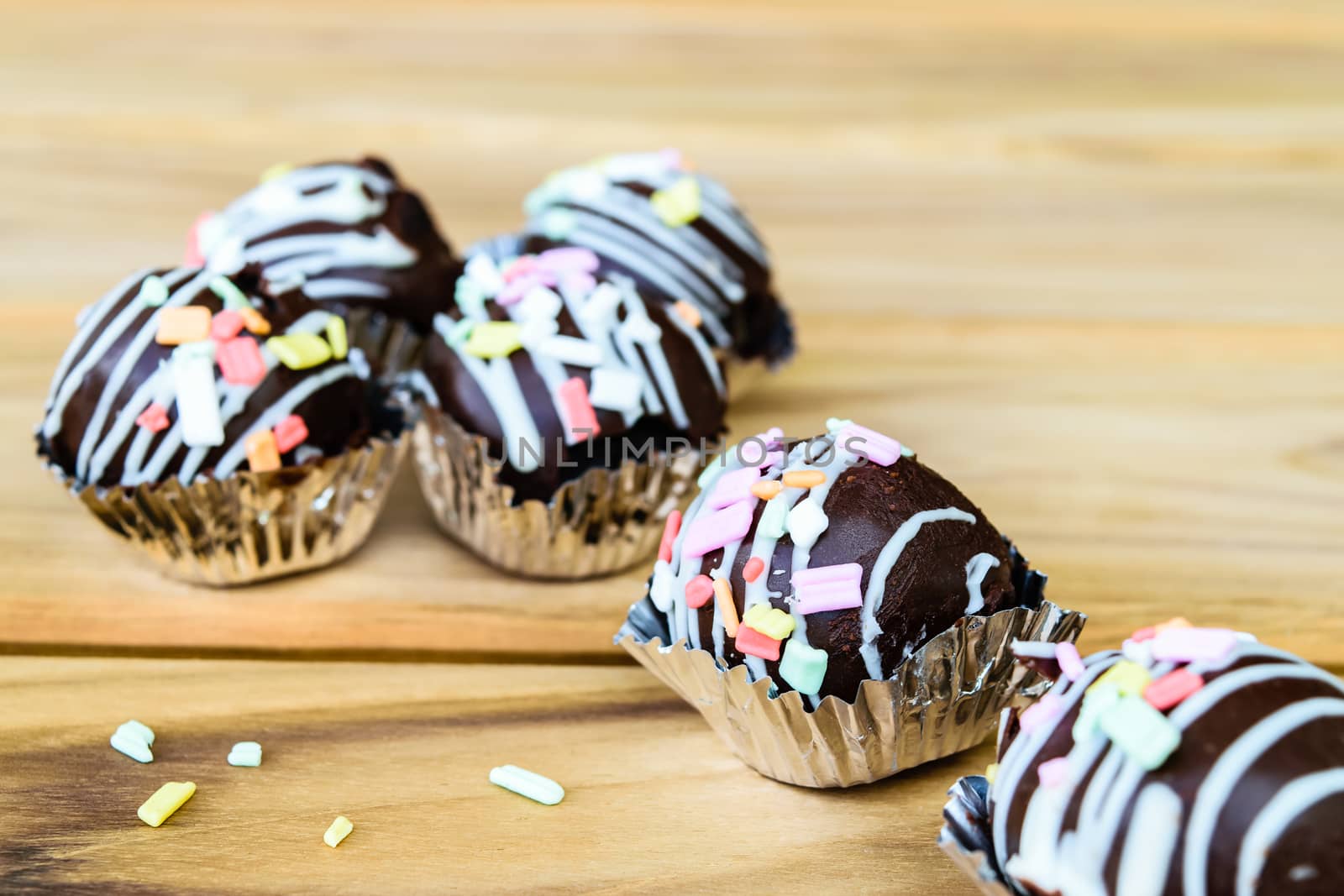 cake pop with coloured sprinkles