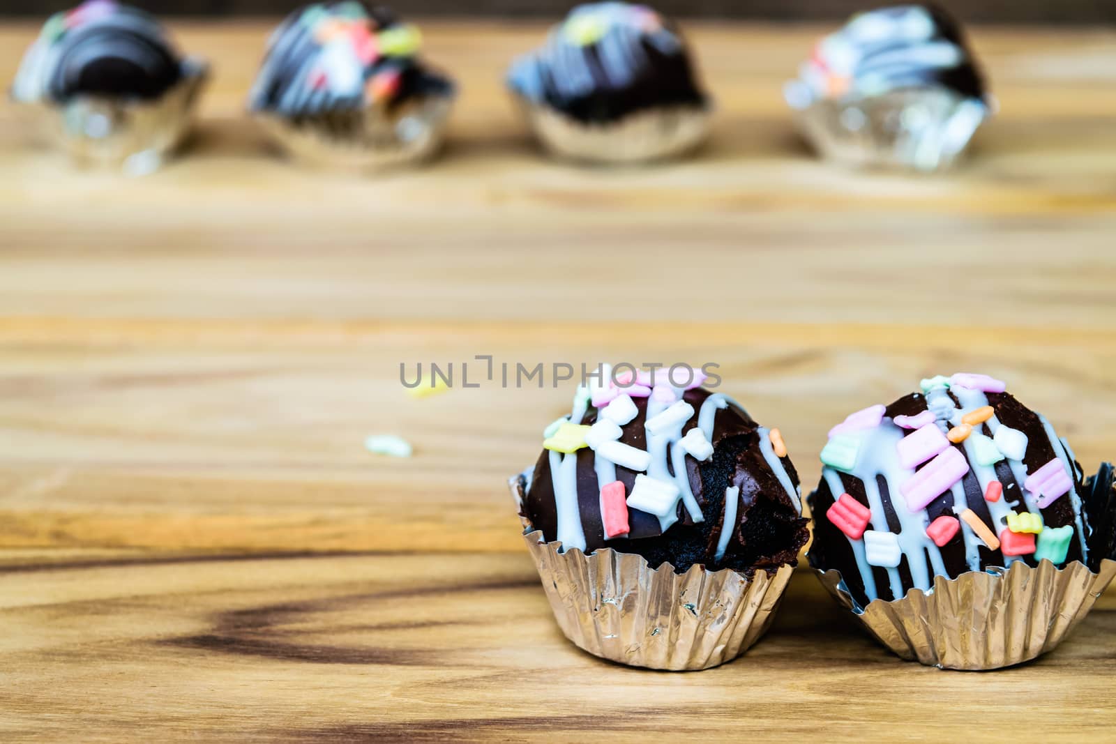 cake pop with coloured sprinkles